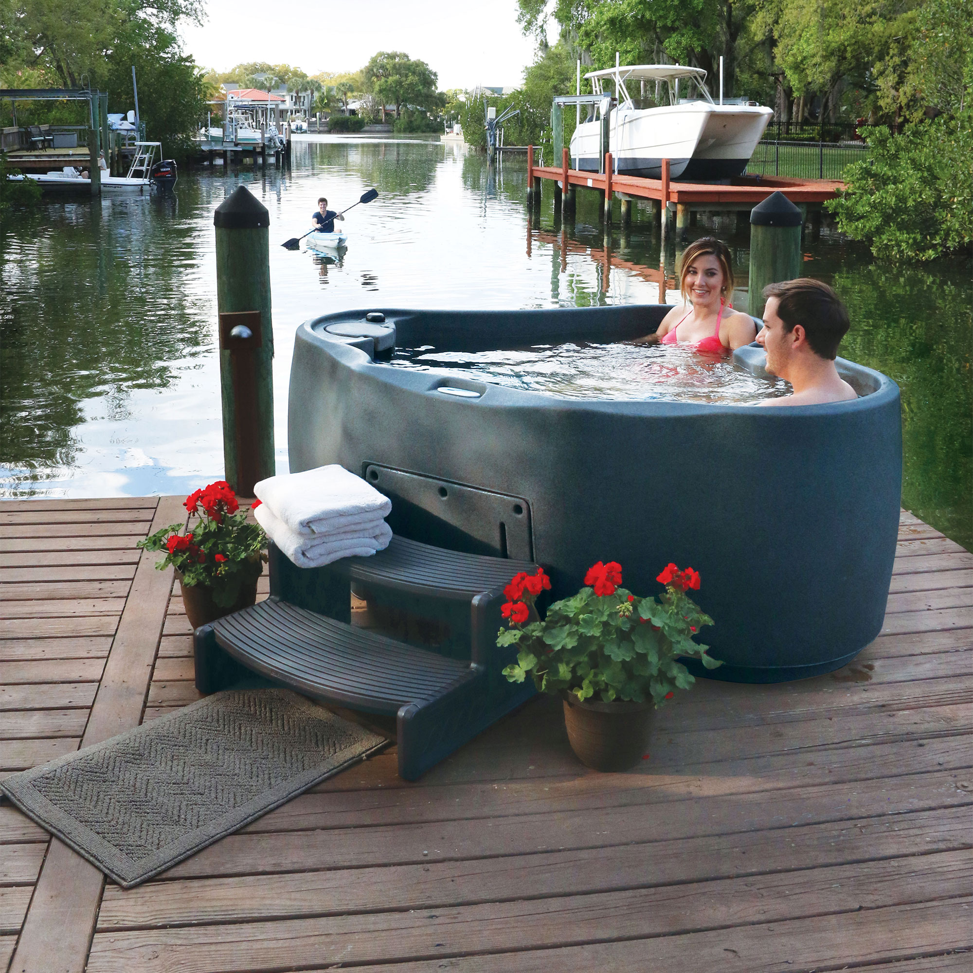 Aquarest Spas Select 300 2 Person Plug And Play With 20 Stainless Jets And Led Waterfall