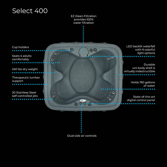 AquaRest Spas Premium 400 4Person Plug and Play with 20